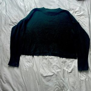 American Eagle Forest Green Cropped Sweater